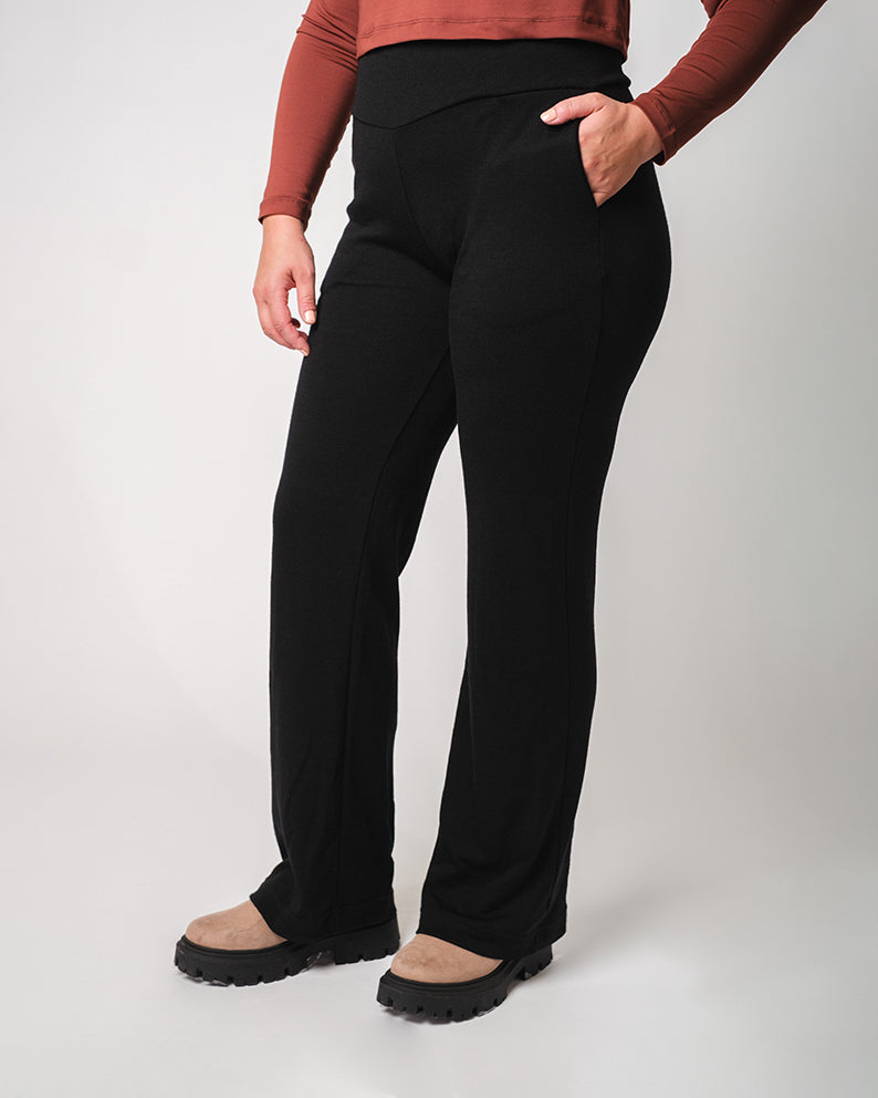 RENTO - MERINO PANTS, BLACK