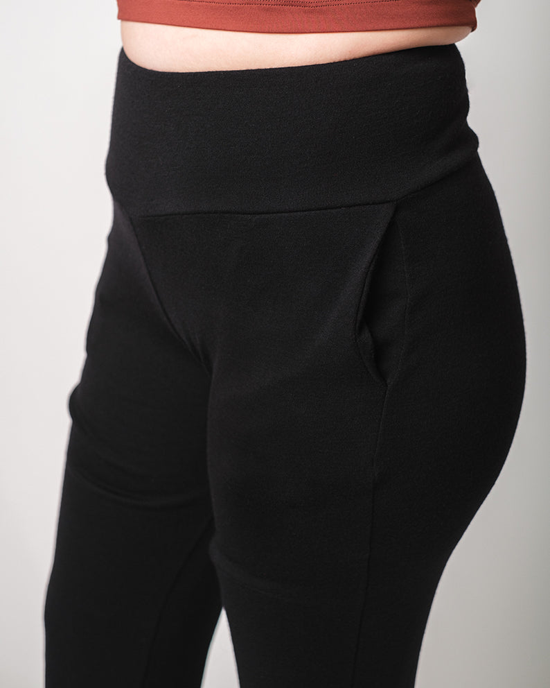 RENTO - MERINO PANTS, BLACK