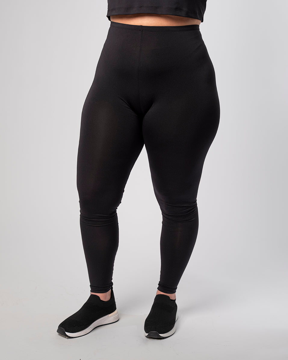 coolmax leggingsit musta - korkea vyötärö joka ei rullaa