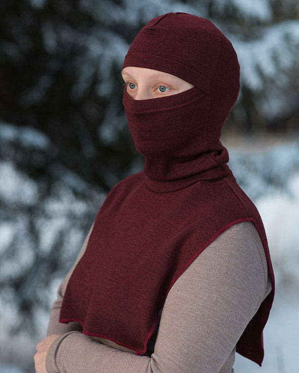 Merinovilla Ninjako rubiini - lämmittää kasvoja ja kaulaa