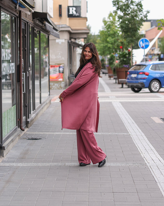 LONG MERINO WOOL CARDIGAN, CALLUNA