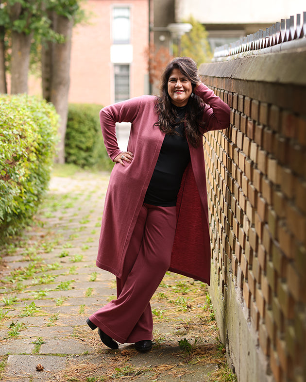 LONG MERINO WOOL CARDIGAN, CALLUNA