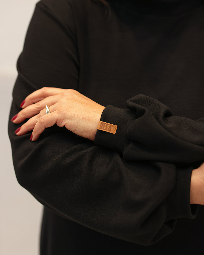 ELEGANSSI - MERINO DRESS BLACK