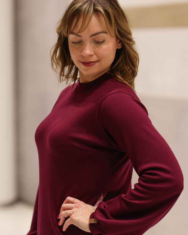 ELEGANSSI - MERINO DRESS WINE