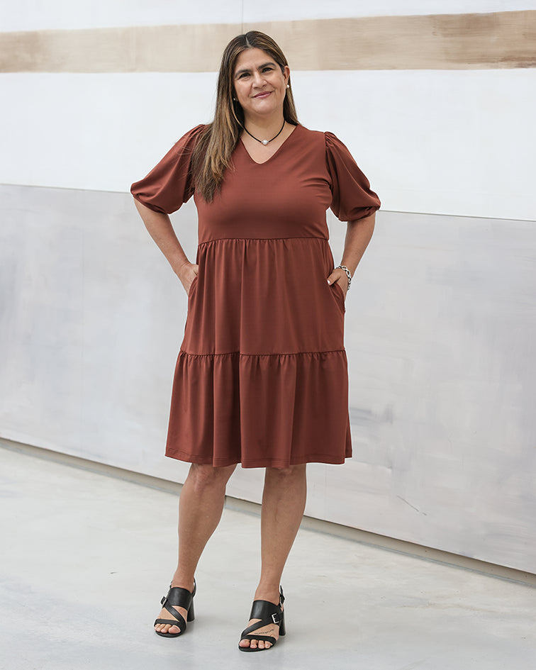 IHANUUS - COOLMAX DRESS, RUST