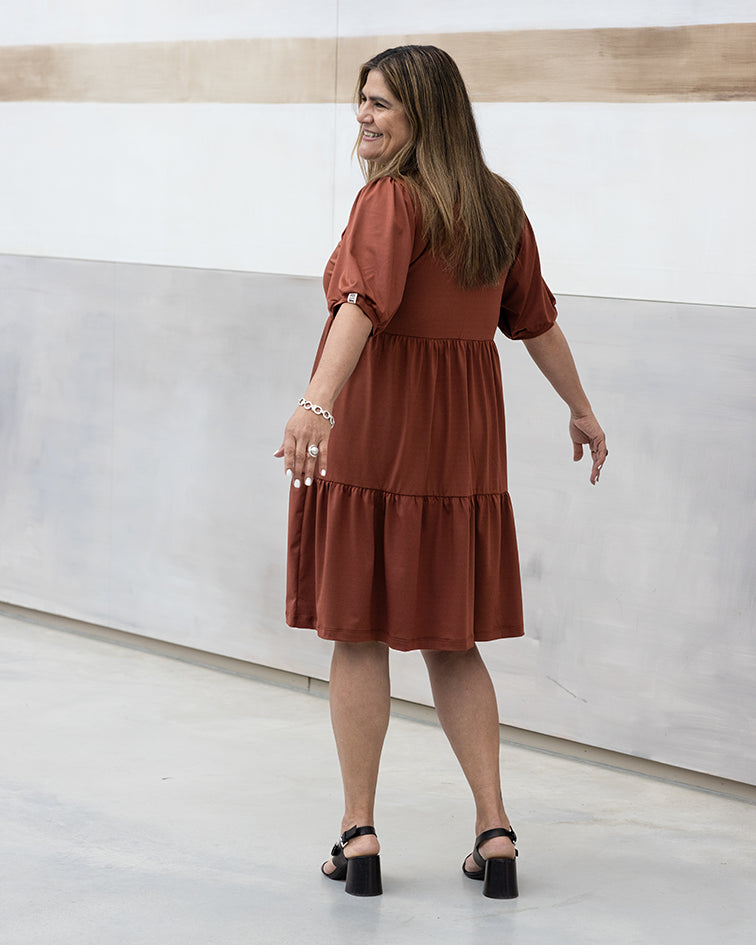 IHANUUS - COOLMAX DRESS, RUST