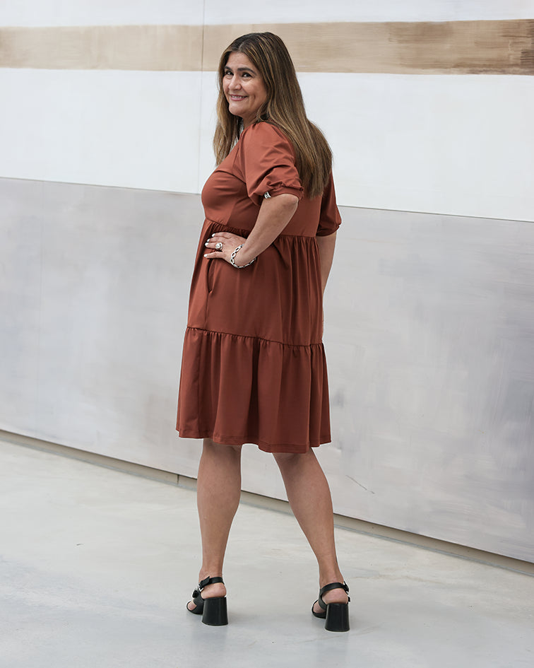 IHANUUS - COOLMAX DRESS, RUST