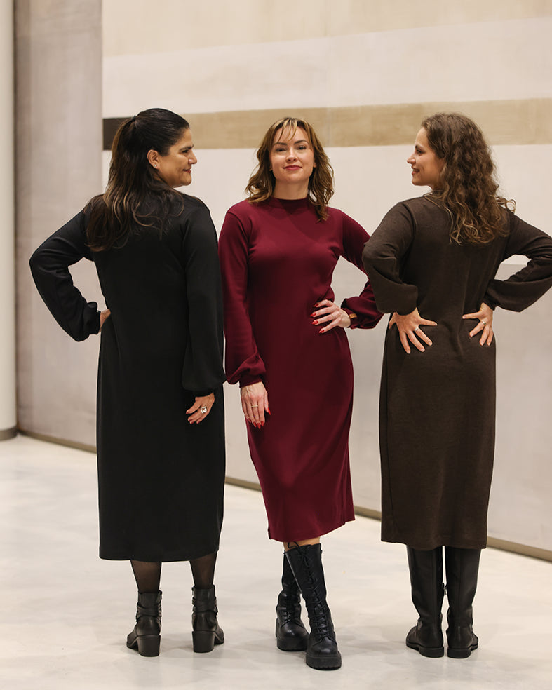 ELEGANSSI - MERINO DRESS MOCHA