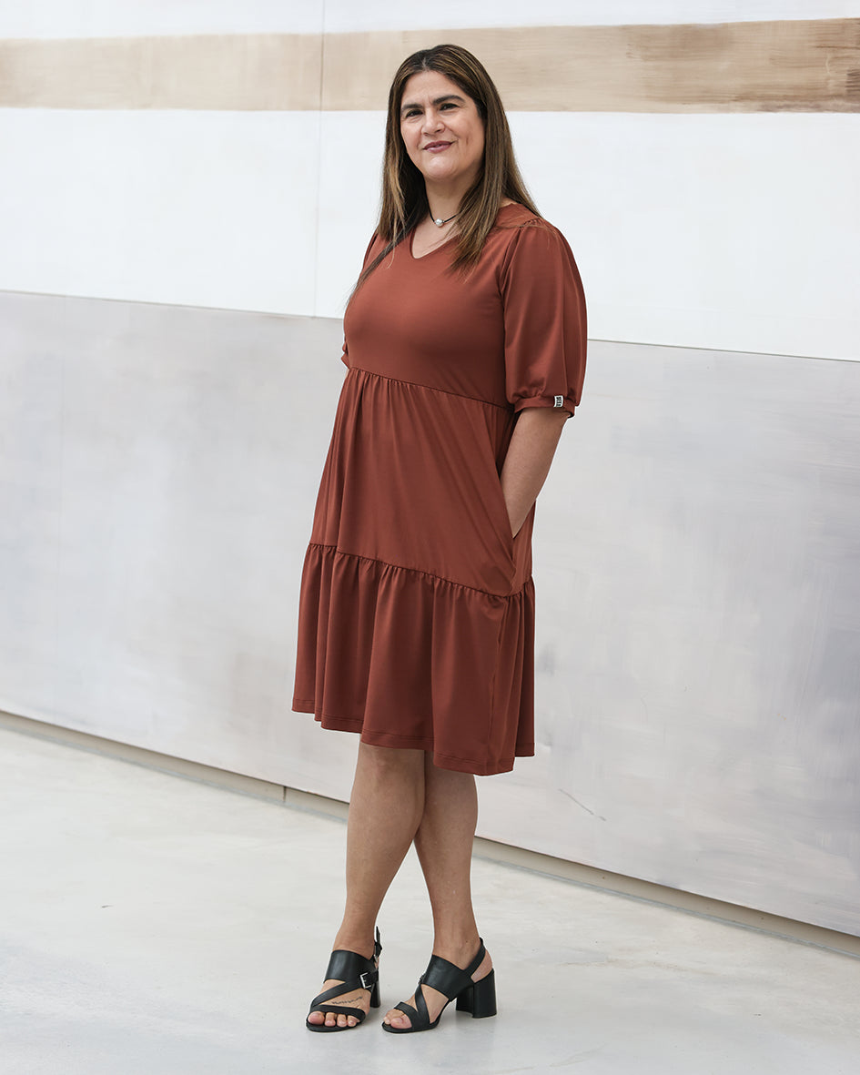 IHANUUS - COOLMAX DRESS, RUST