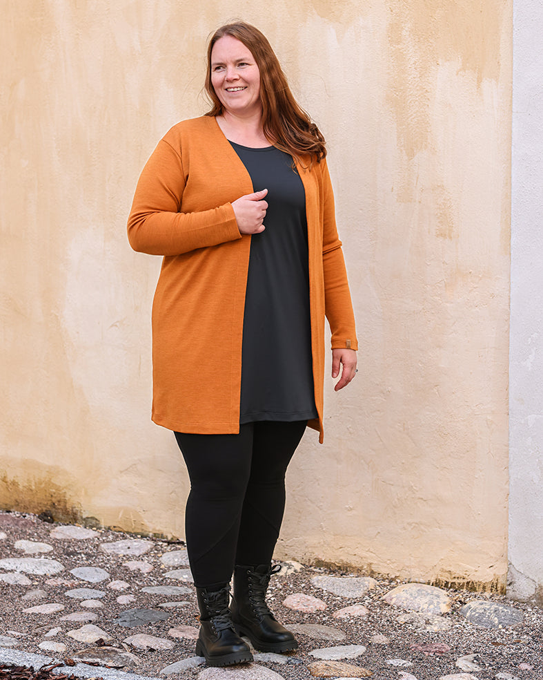 LEMPI - MERINO CARDIGAN, BLACK