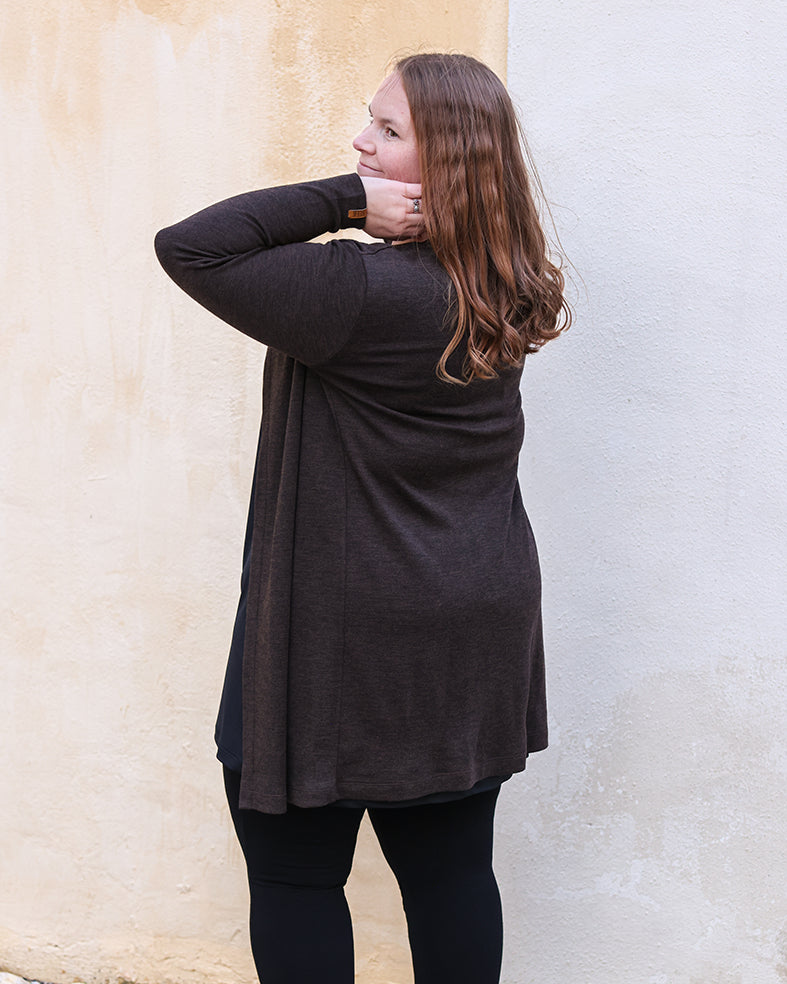 LEMPI - MERINO CARDIGAN, BLACK