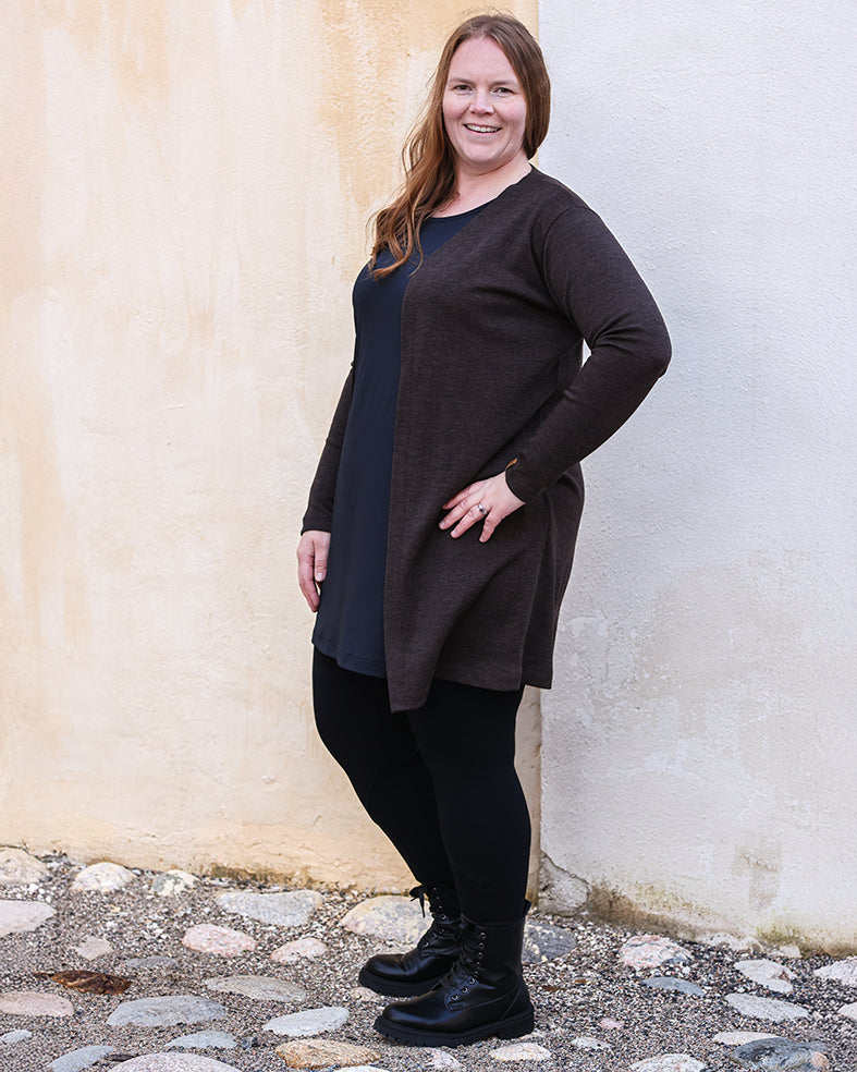 LEMPI - MERINO CARDIGAN, BLACK
