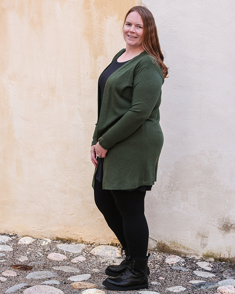 LEMPI - MERINO CARDIGAN, BLACK